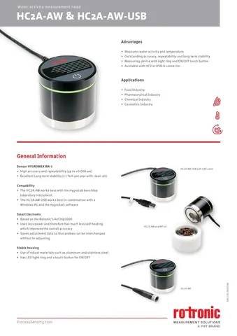 Rotronic HC2A-AW Water Activity Probe