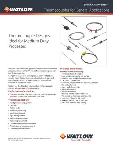 Watlow Rigid Sheath Thermocouple