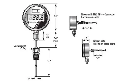 Intempco DTG03 Digital Temperature Gauge