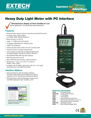 Extech 407026 Heavy Duty Light Meter