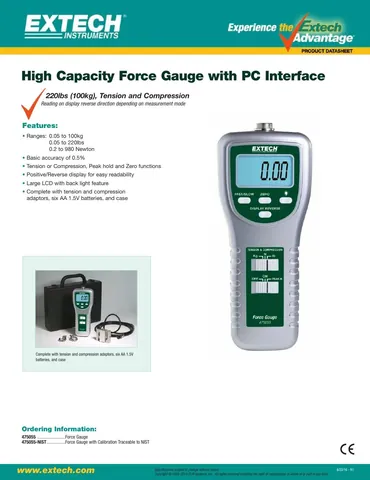 Extech 475055 High Capacity Force Gauge