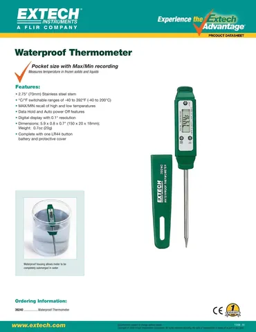 Extech 39240 Stem Thermometer
