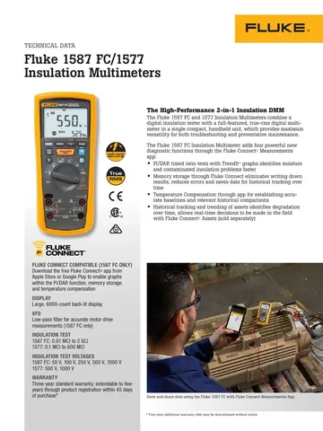 Fluke 1587 FC Insulation Multimeter