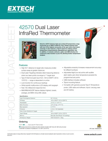 Extech 42570 Dual Laser Infrared Thermometer