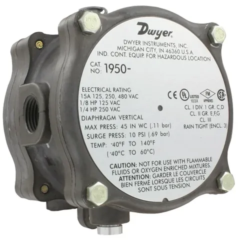 Dwyer Series 1950 Explosion-Proof Differential Pressure Switch