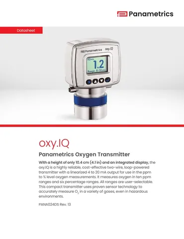 Panametrics oxy.IQ Oxygen Transmitter