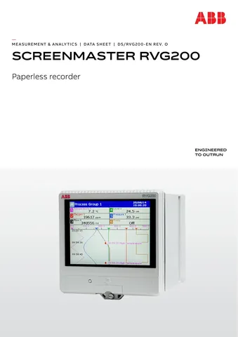 ABB ScreenMaster RVG200 Paperless Recorder