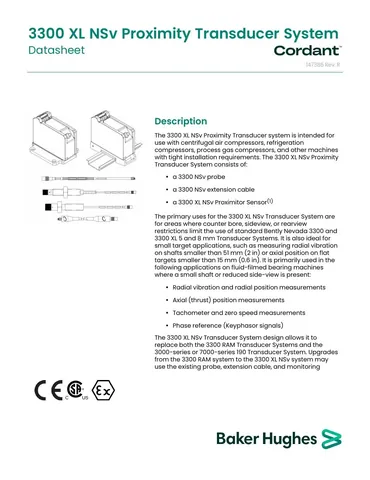 Bently Nevada 3300 XL NSv Proximity Transducer System
