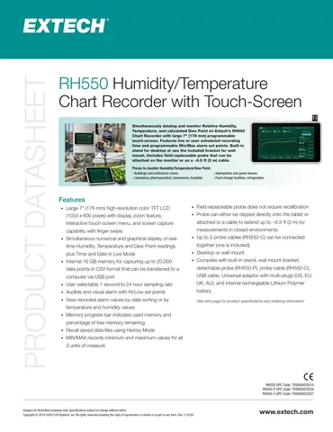 Extech RH550 Humidity/Temperature Chart Recorder