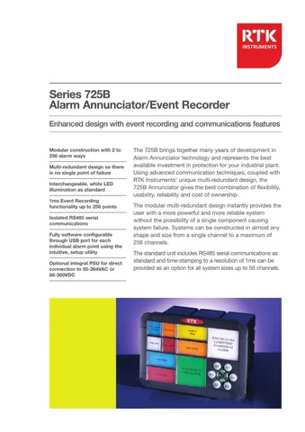 MTL RTK 725B Alarm Annunciator & Event Recorder