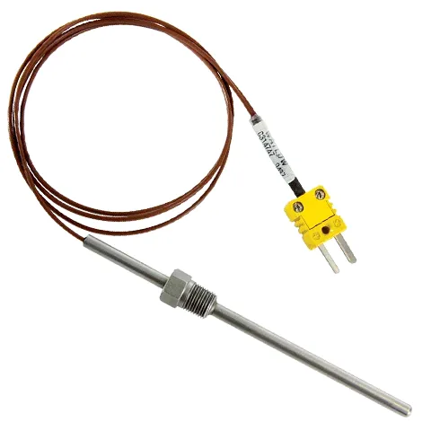 Watlow Rigid Sheath Thermocouple with Threaded Fitting