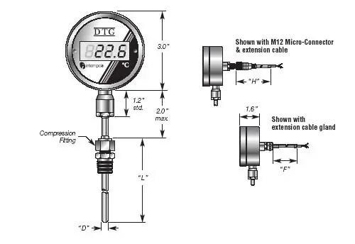 Intempco DTG03 Digital Temperature Gauge