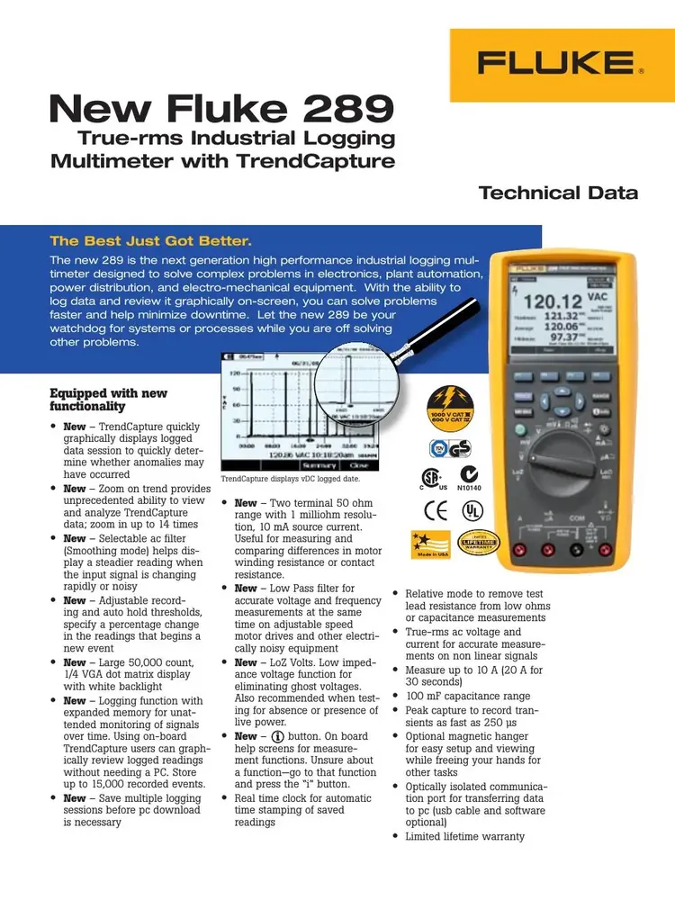 Fluke 289 True RMS Logging Multimeter