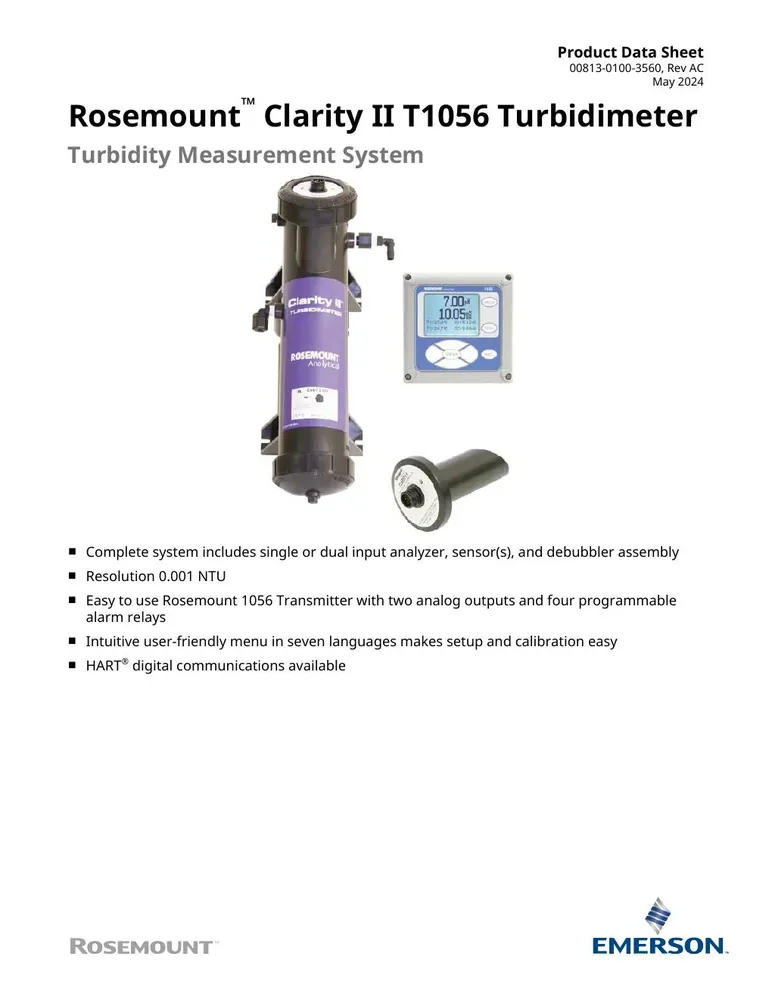 Rosemount Model T1056 Clarity II Turbidimeter