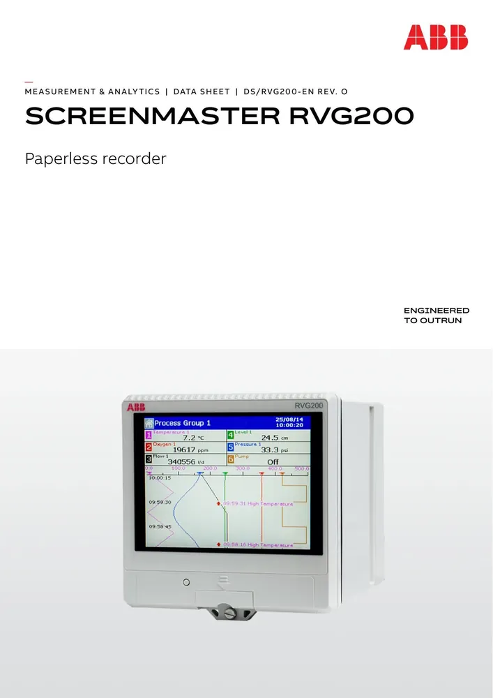 ABB ScreenMaster RVG200 Paperless Recorder