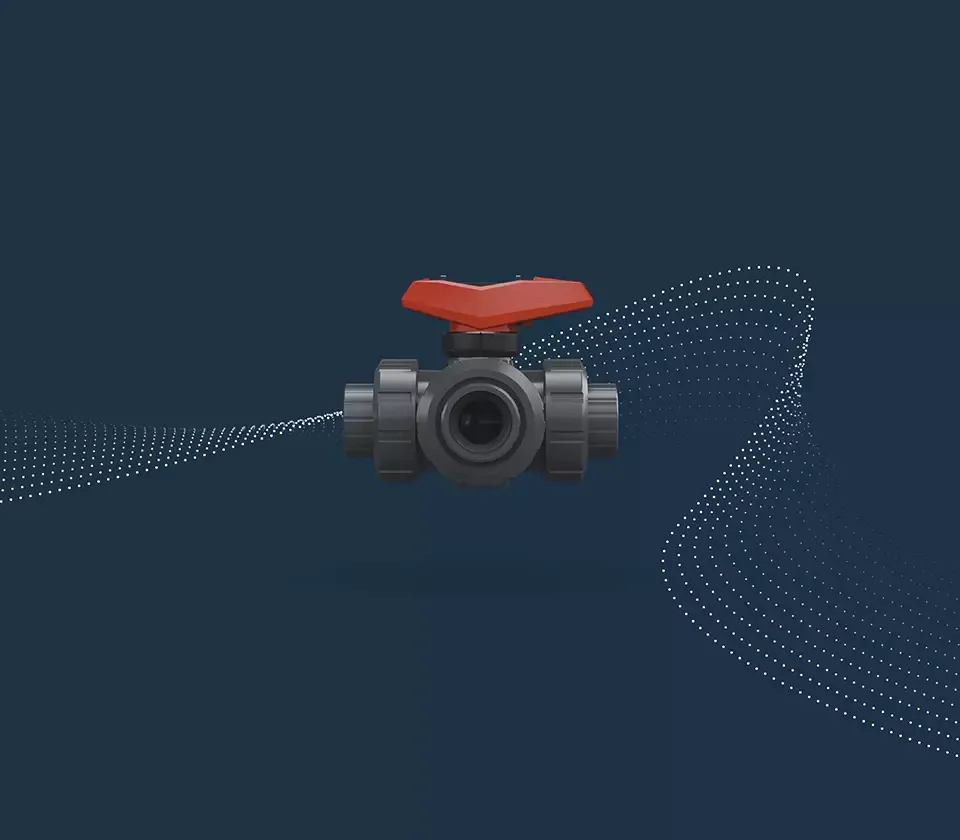 Georg Fischer / GF Signet 543 3-Way Horizontal Ball Valve