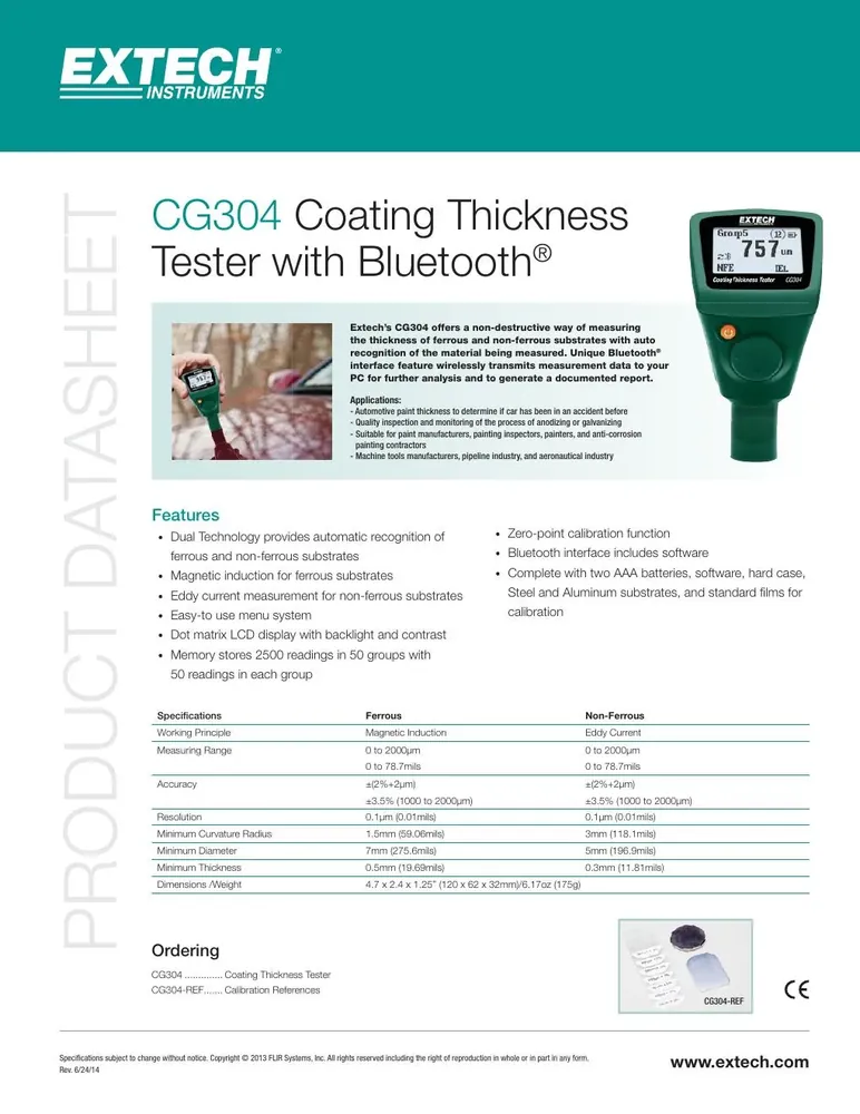 Extech CG304 Coating Thickness Meter