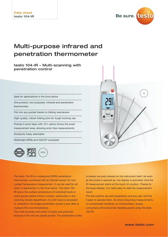 Testo 104 IR Digital Thermometer