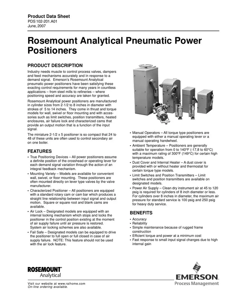 Rosemount Hagan 4x5 Torque Power Positioner