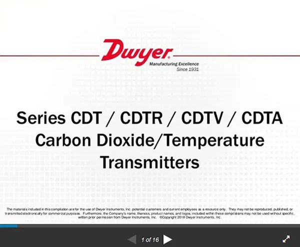 Dwyer CDT Carbon Dioxide & Temperature Transmitter