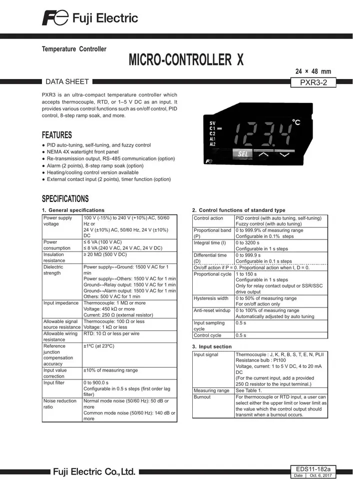 Fuji Electric PXR3 Temperature Controller